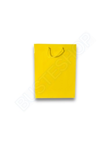 Buste in carta cm 24 x 10 x 32 + 4 di colore giallo
